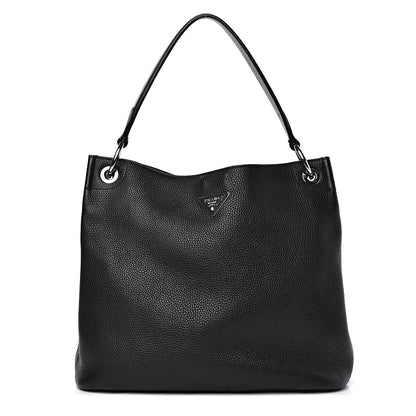 Prada Vitello Daino Hobo Black 1 of 12