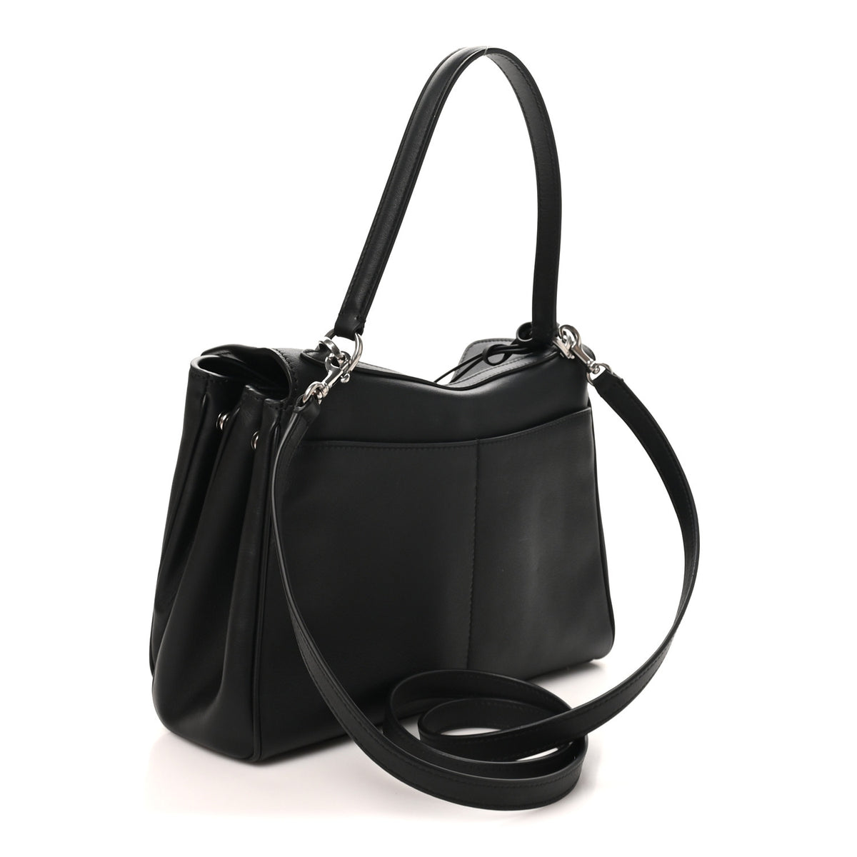 Balenciaga Natural Smooth Calfskin Small Rodeo Top Handle Handbag Black 3 of 10