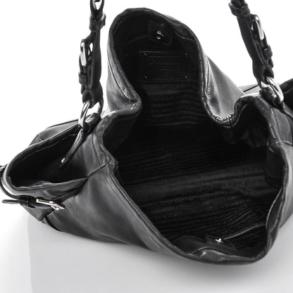 Prada Soft Calf Two Pocket Hobo Nero Black 5 of 8