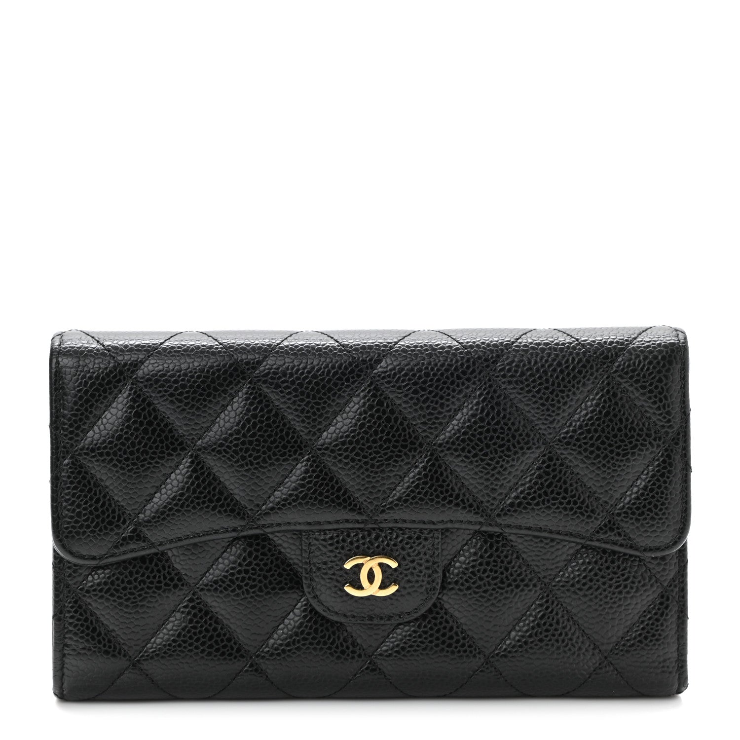 Chanel Caviar Quilted Large Flap Wallet Black 1 of 8