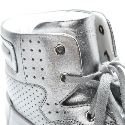 Christian Dior Metallic Calfskin Hip-Dior High Top Sneakers 39 Steel 8 of 14
