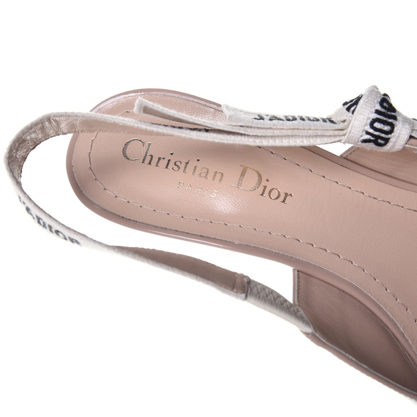 Patent Ribbon J'Adior Slingback 65mm Pumps 37.5 Nude