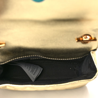Versace Metallic Nappa Quilted Small Medusa Chain Crossbody Gold 5 of 9