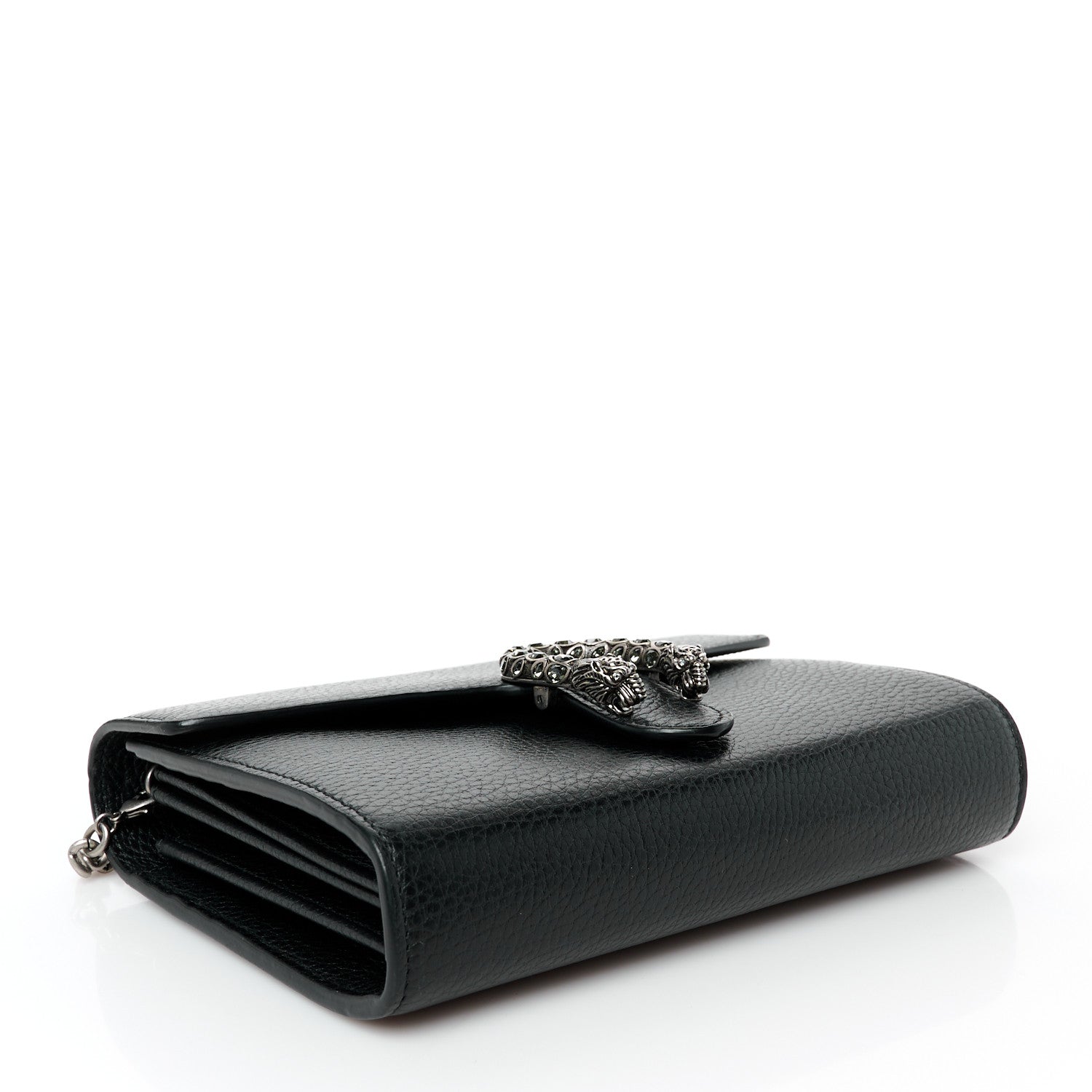 Gucci Calfskin Mini Dionysus Chain Wallet Black 4 of 10