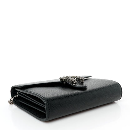 Gucci Calfskin Mini Dionysus Chain Wallet Black 4 of 10