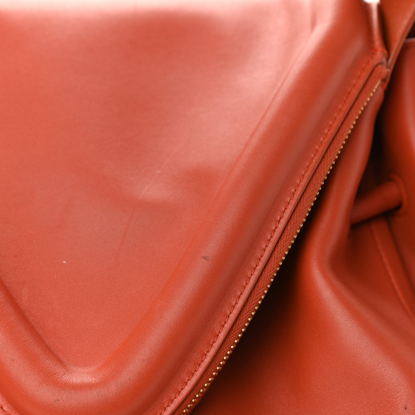 Calfskin Large Beak Tote Orange