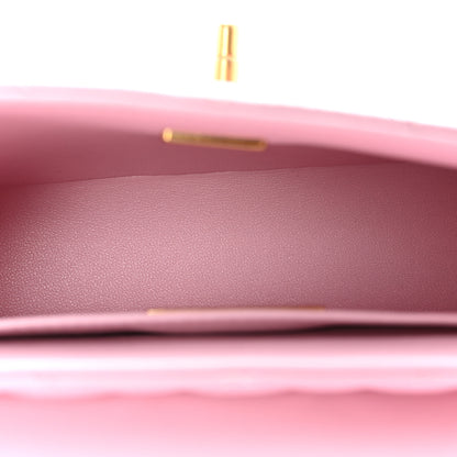 Chanel Lambskin Quilted Mini Flap Top Handle Bag Light Pink 5 of 11