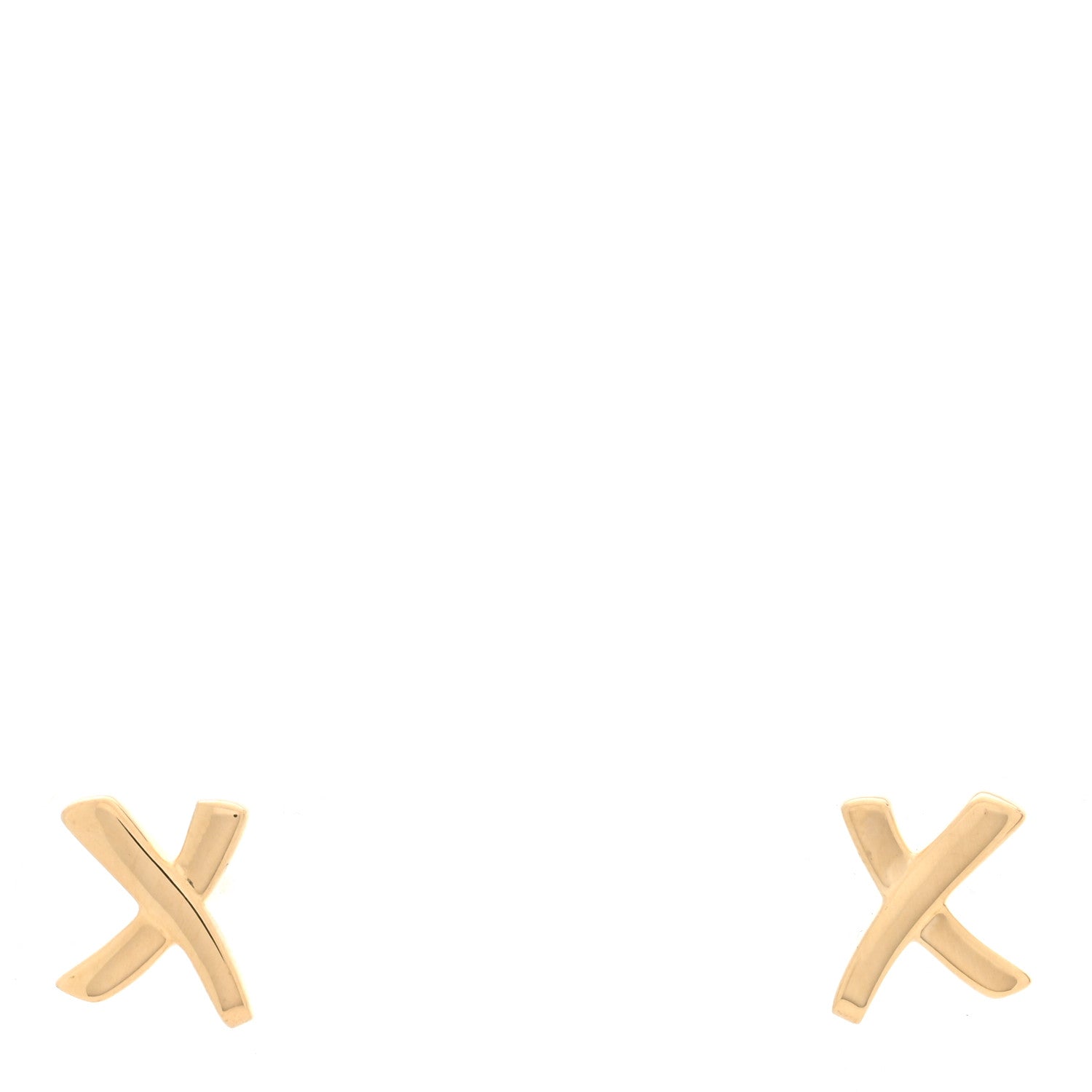 Tiffany 18K Yellow Gold Mini Paloma's Graffiti X Earrings 1 of 4