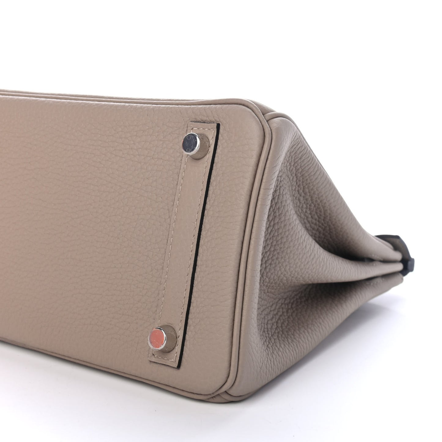 Togo Horseshoe Birkin 25 Gris Tourterelle Black