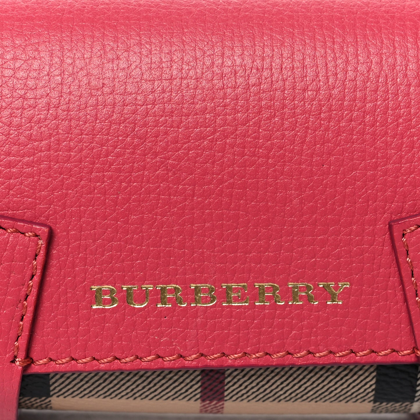 Haymarket Check Key Ring Coin Case Pink