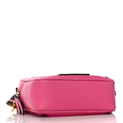 Versace PVC Rubber Medusa Biggie Pouch Bag Fuchsia 4 of 9