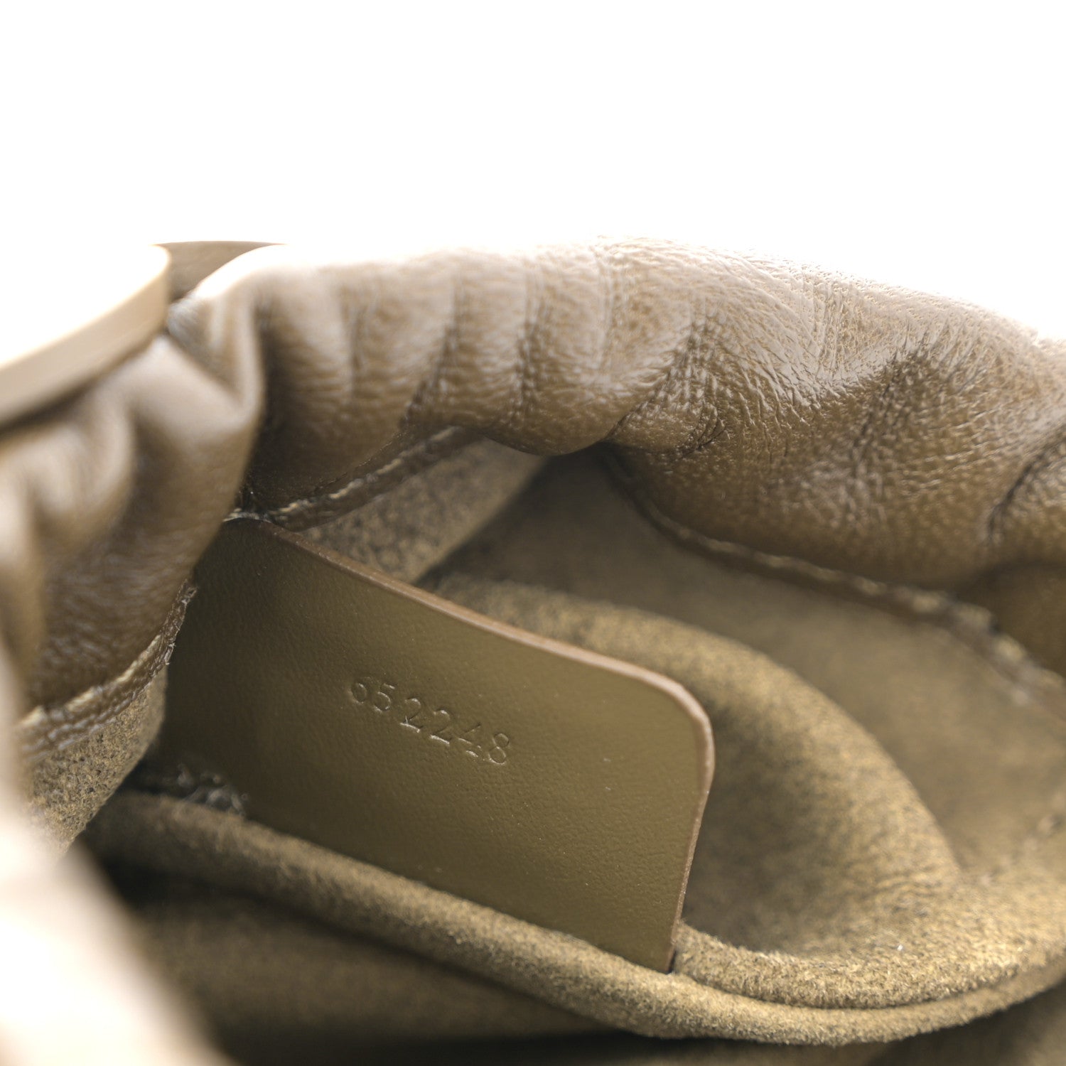 Loewe Nappa Calfskin Cutout Anagram Pocket Crossbody Bag Olive 7 of 10