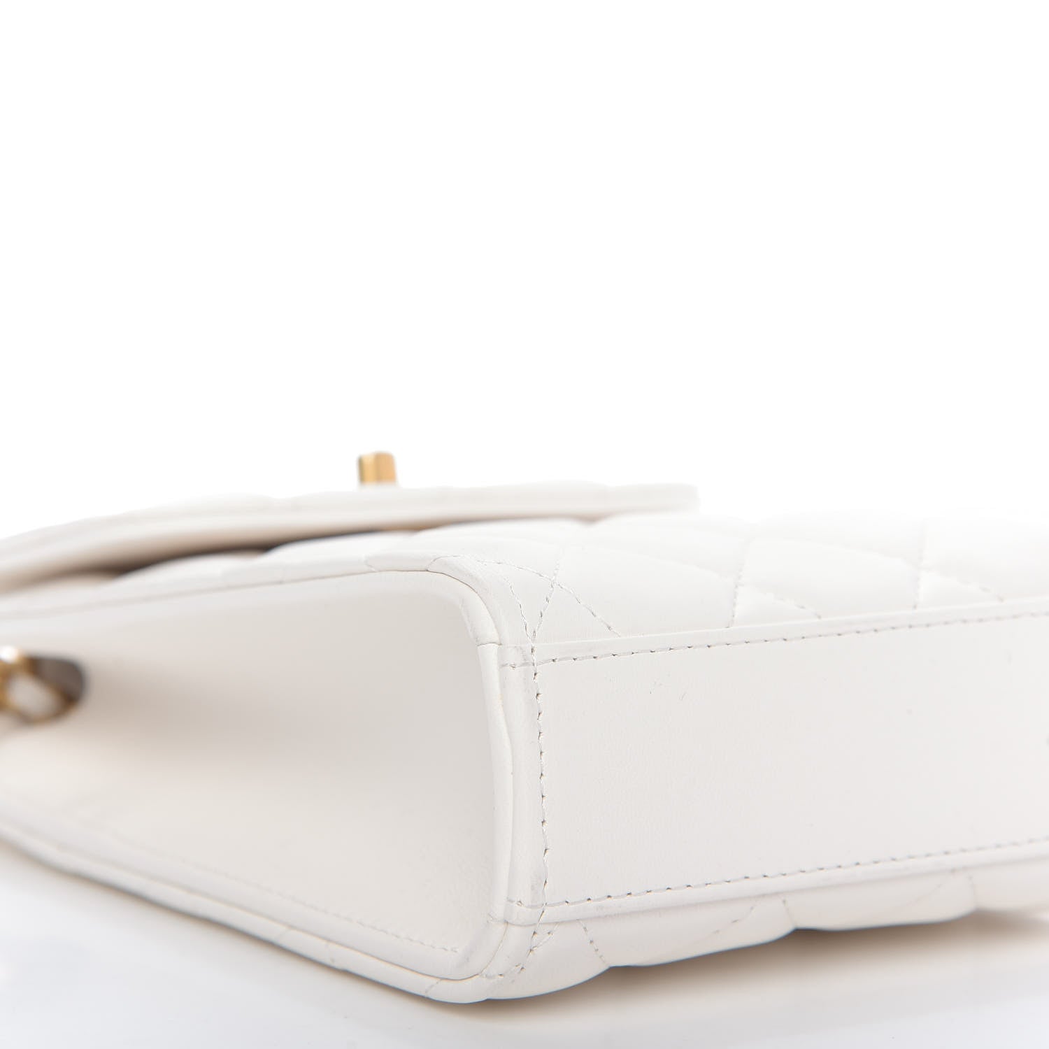 Chanel Lambskin Quilted Pearl Crush Phone Holder With Chain White 6 of 11