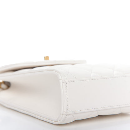 Chanel Lambskin Quilted Pearl Crush Phone Holder With Chain White 6 of 11