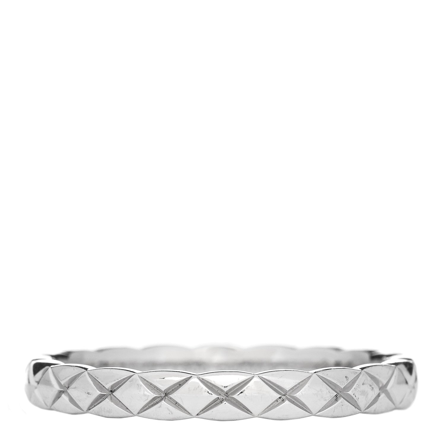 Chanel Platinum Mini Coco Crush Ring 59 8.75 1 of 5