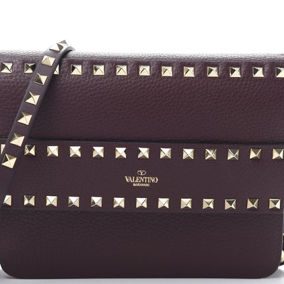 Valentino Garavani Pebbled Calfskin Rockstud Side Slip Crossbody Rubin 13 of 13