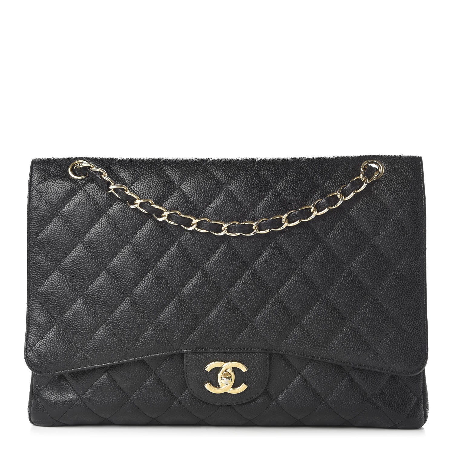 Chanel Caviar Quilted Maxi Single Flap Black 1 of 12