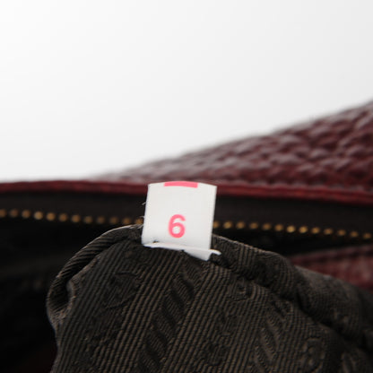 Prada Vitello Daino Hobo Rubino 8 of 9
