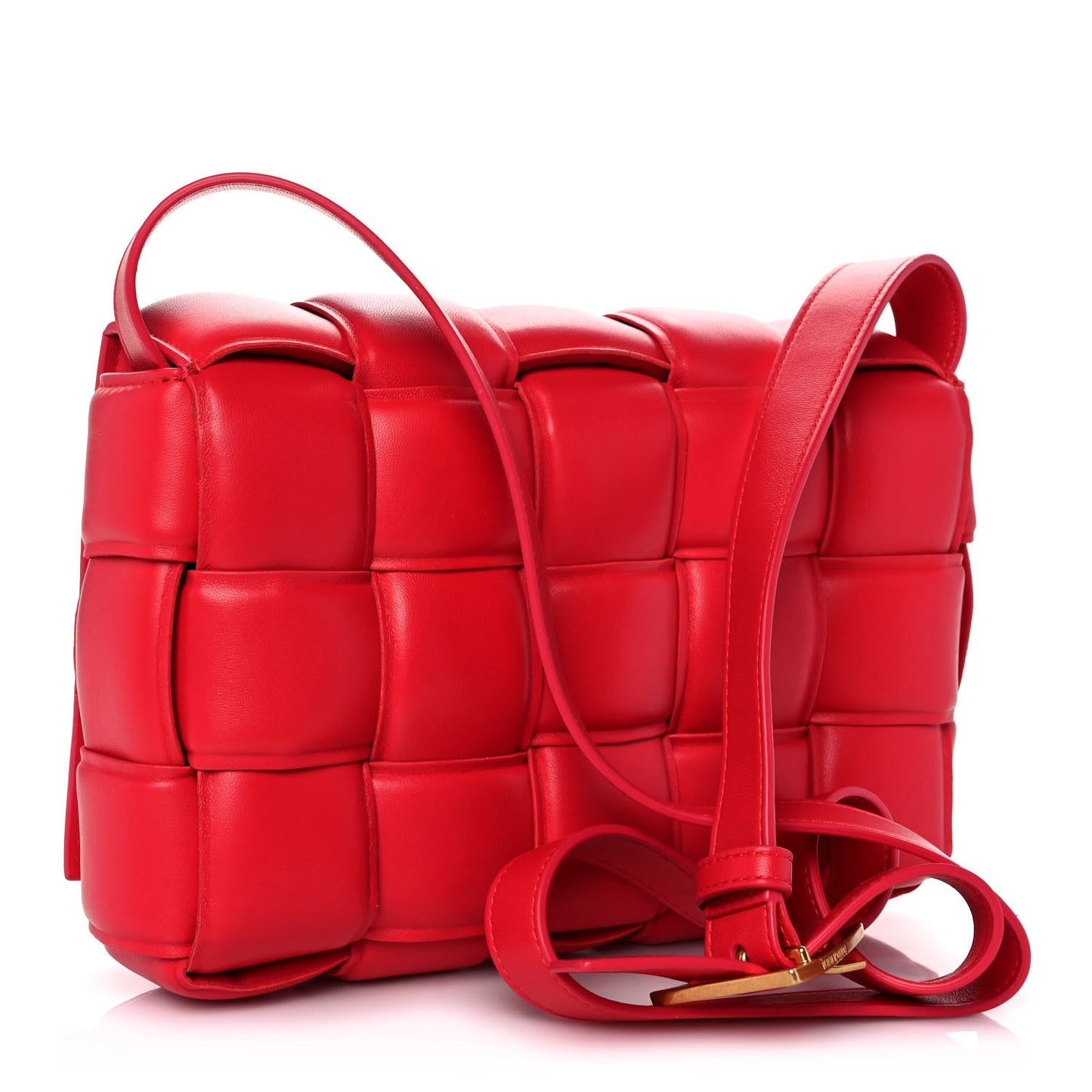 Nappa Maxi Intreccio Padded Cassette Crossbody Bag Firework