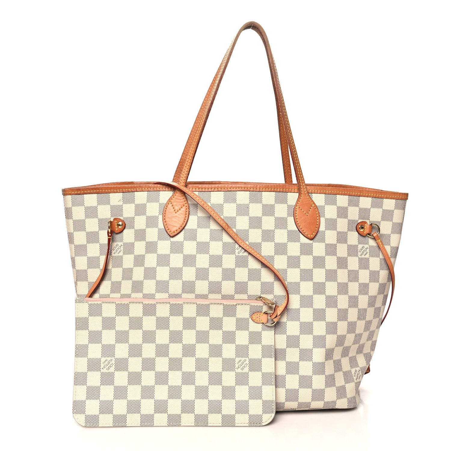 Louis Vuitton Damier Azur Neo Neverfull MM Rose Ballerine 3 of 12