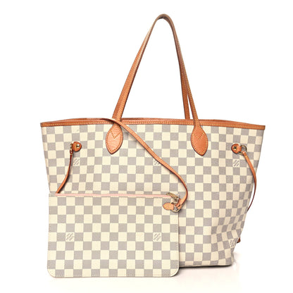 Louis Vuitton Damier Azur Neo Neverfull MM Rose Ballerine 3 of 12