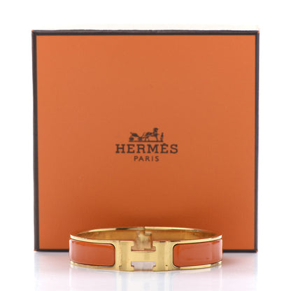 Hermes Enamel Narrow Clic Clac H Bracelet PM Orange 5 of 5