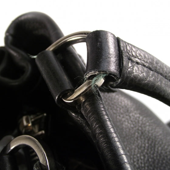 Large Leather Tote Black