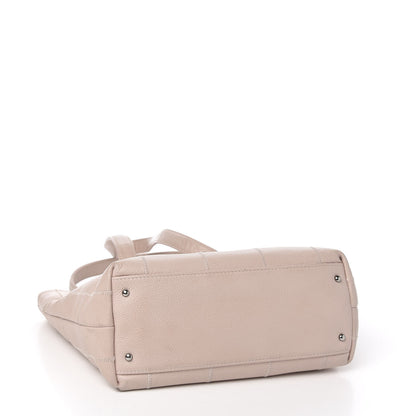 Chanel Caviar Square Stitched Tote Light Pink 3 of 12