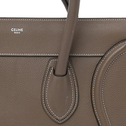 Celine Drummed Calfskin Mini Luggage Bag Souris 13 of 14