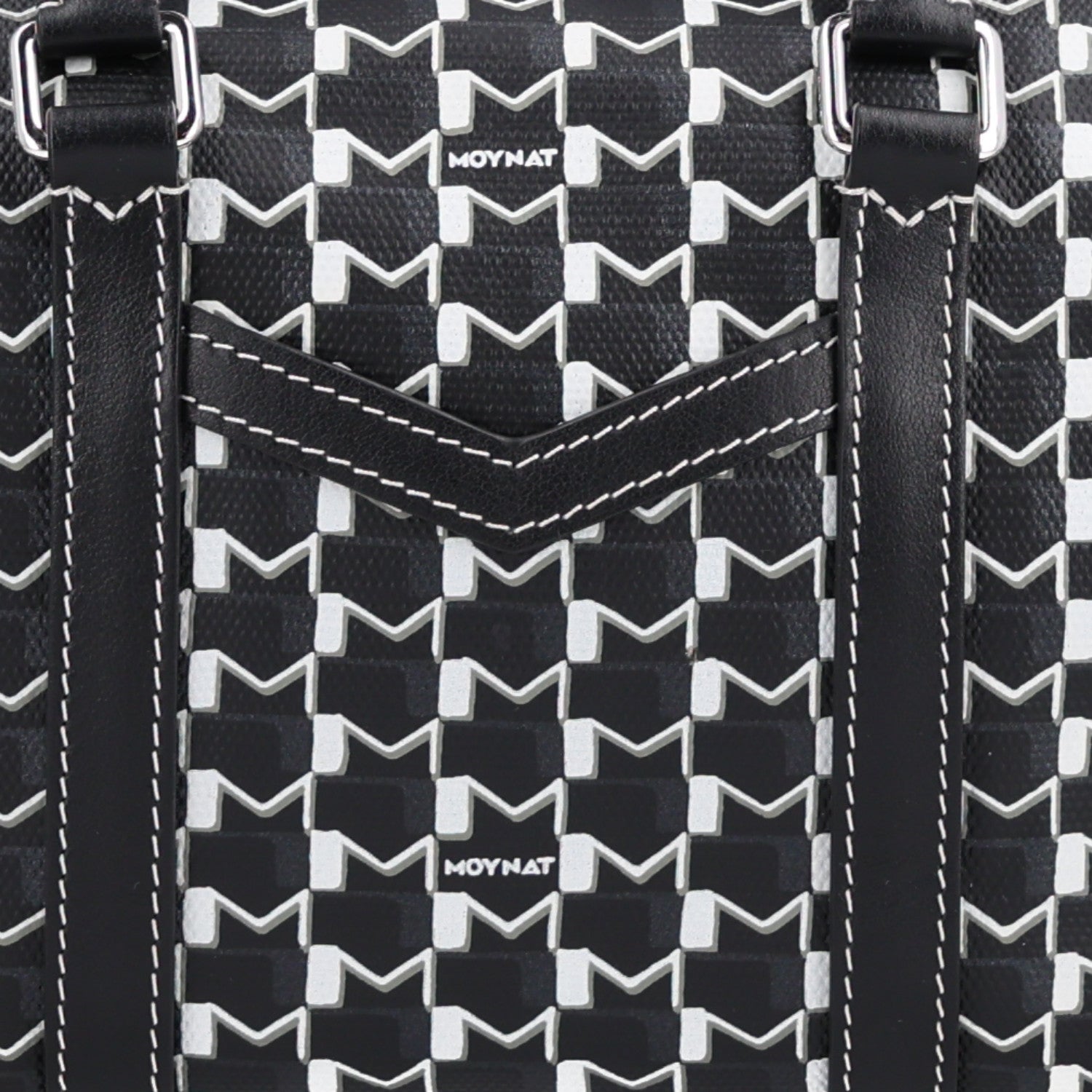 Moynat X KASING LUNG Calfskin Canvas M Labubu Boston Bag Black Multicolor 10 of 11
