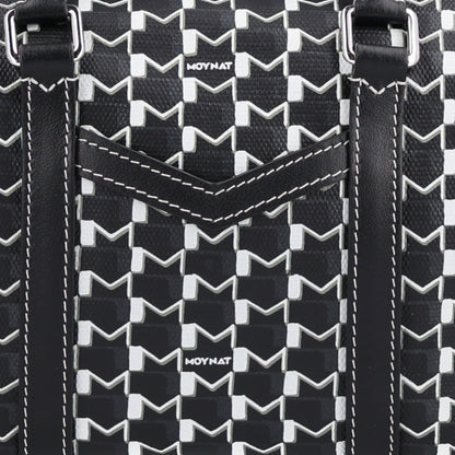 Moynat X KASING LUNG Calfskin Canvas M Labubu Boston Bag Black Multicolor 10 of 11