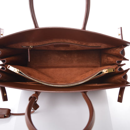 Saint Laurent Calfskin Large Sac De Jour Carryall Cognac 6 of 11