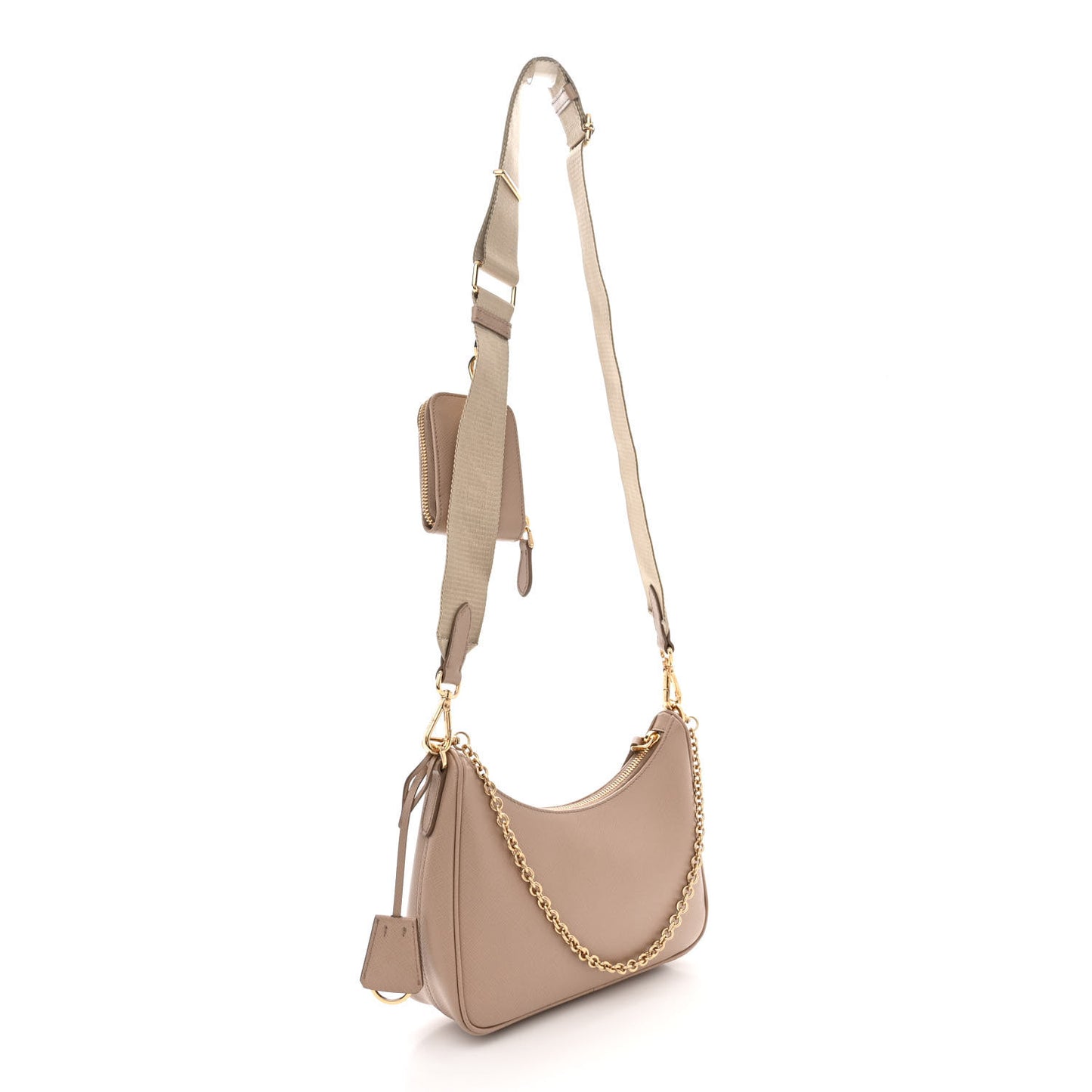Saffiano Lux Re-Edition 2005 Shoulder Bag Cammeo