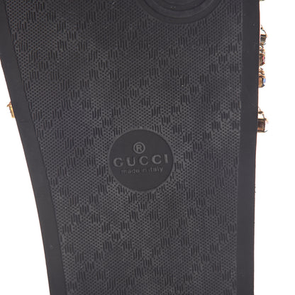 Gucci Velvet Crystal Embellished Slide Sandals 39 5 of 7