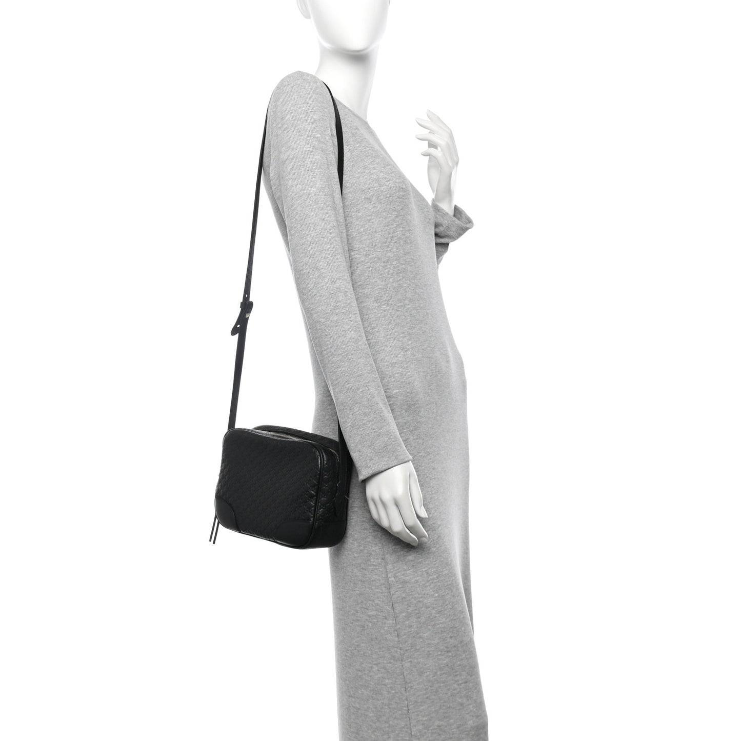 Microguccissima Mini Bree Messenger Bag Black