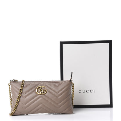 Gucci Calfskin Matelasse Mini GG Marmont Chain Bag Porcelain Rose 11 of 11