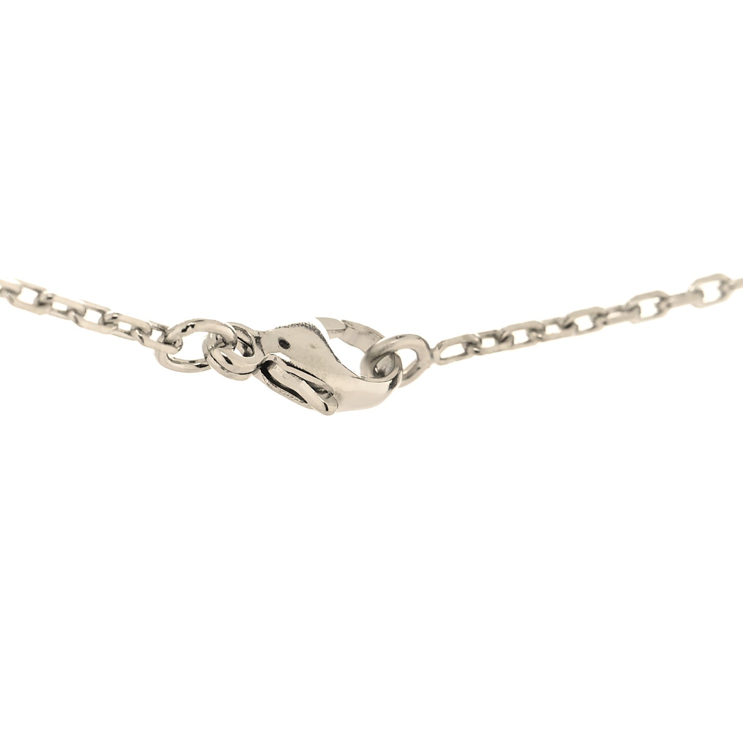 Lacquered Palladium Mini Pop H Pendant Necklace Black