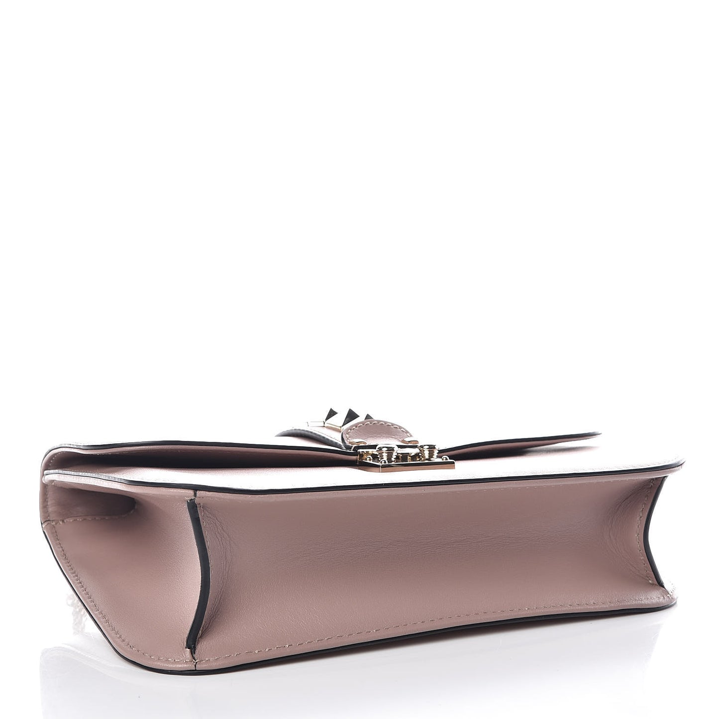 Vitello Medium Glam Lock Rockstud Flap Poudre