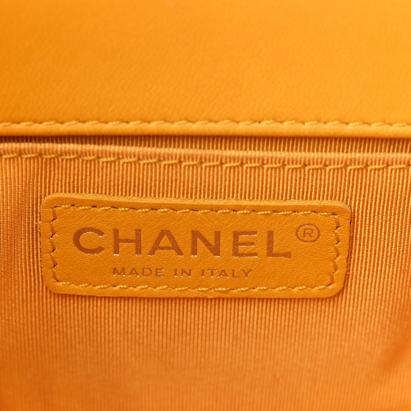 Lambskin Quilted Small Boy Flap Yellow