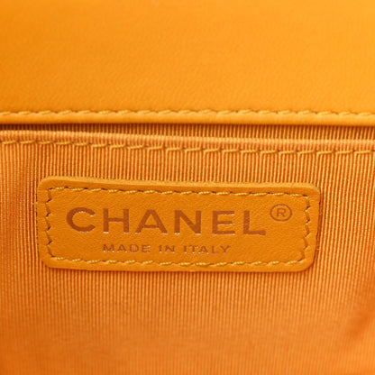 Chanel Lambskin Quilted Small Boy Flap Yellow 6 of 10
