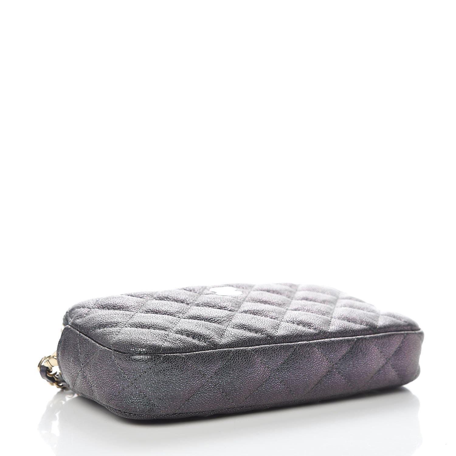 Chanel Iridescent Caviar Quilted Clutch With Chain Black 4 of 13