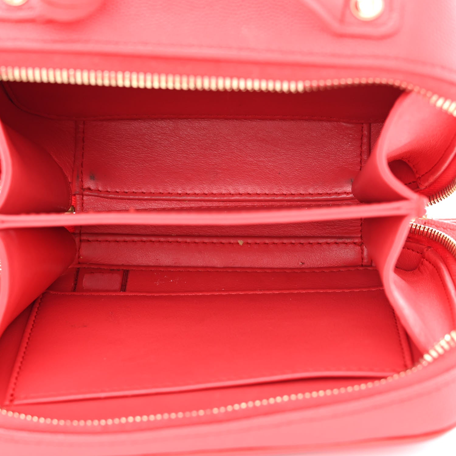 Chanel Caviar Quilted Small CC Filigree Vanity Case Red 5 of 15