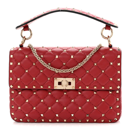 Valentino Garavani Nappa Medium Rockstud Spike Shoulder Bag Rosso Valentino 1 of 9
