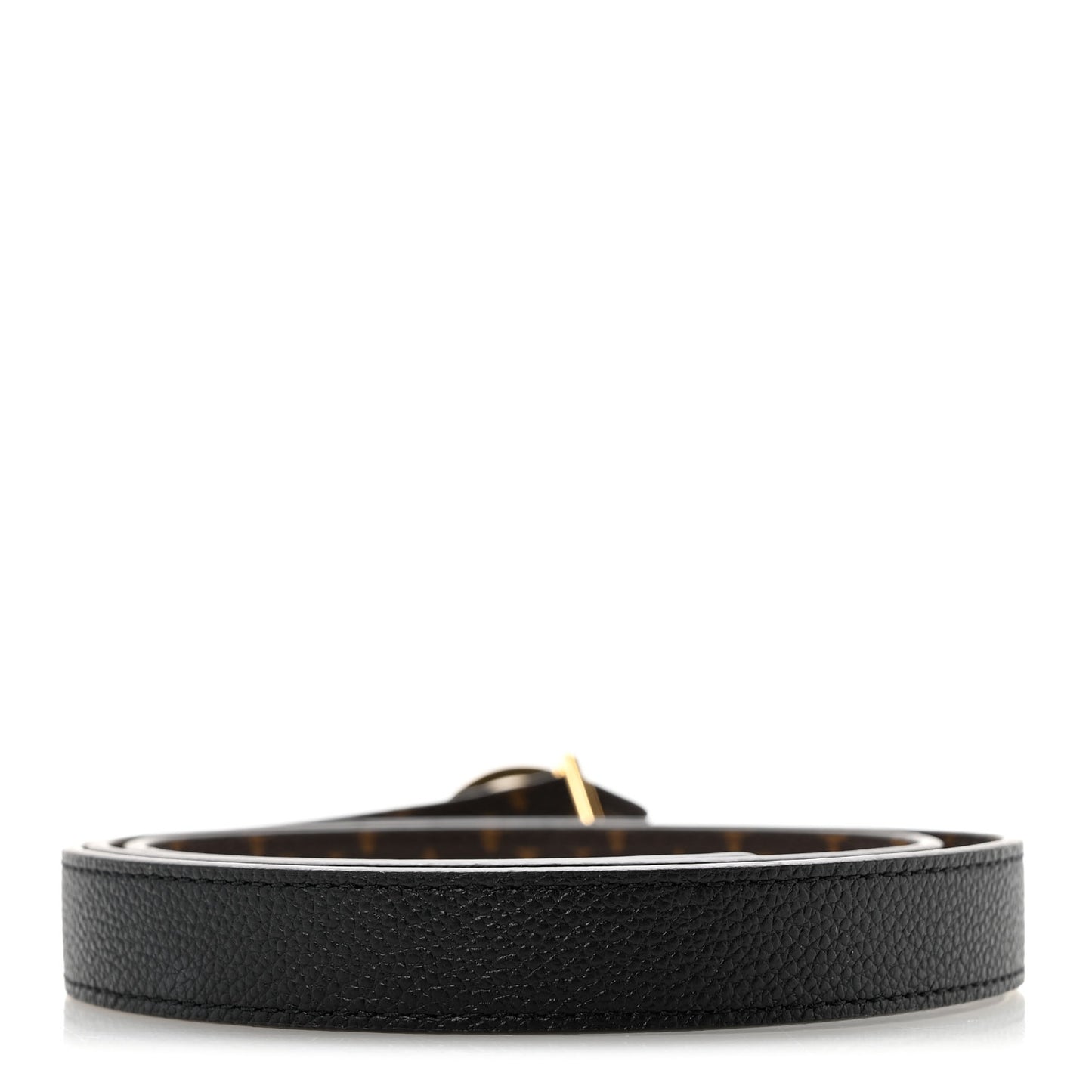 Monogram Calfskin 20mm LV Circle Reversible Belt 85 34 Black