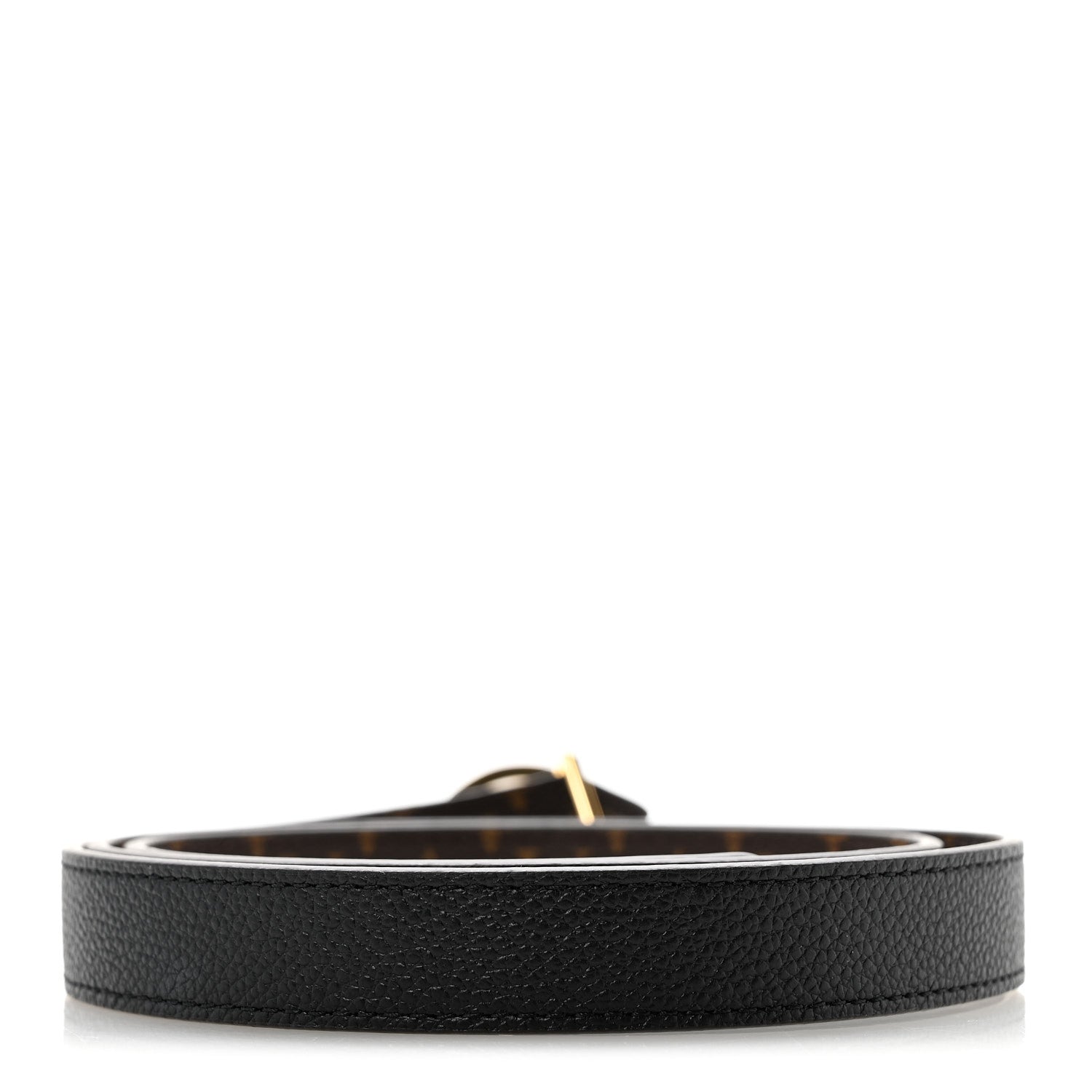 Louis Vuitton Monogram Calfskin 20mm LV Circle Reversible Belt 85 34 Black 2 of 8