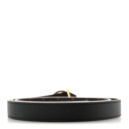 Louis Vuitton Monogram Calfskin 20mm LV Circle Reversible Belt 85 34 Black 2 of 8