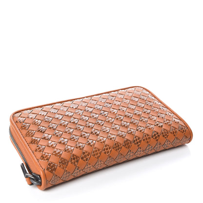 Bottega Veneta Ayers Livrea Intrecciato Zip Around Wallet Brown 4 of 10