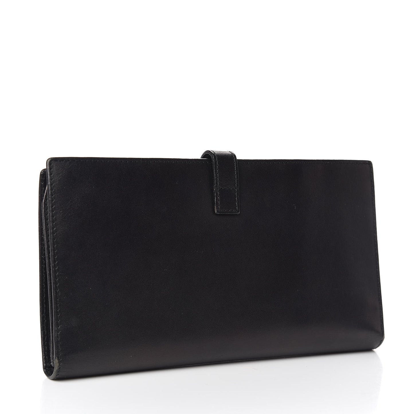 Smooth Calfskin Continental Bardot Wallet Black