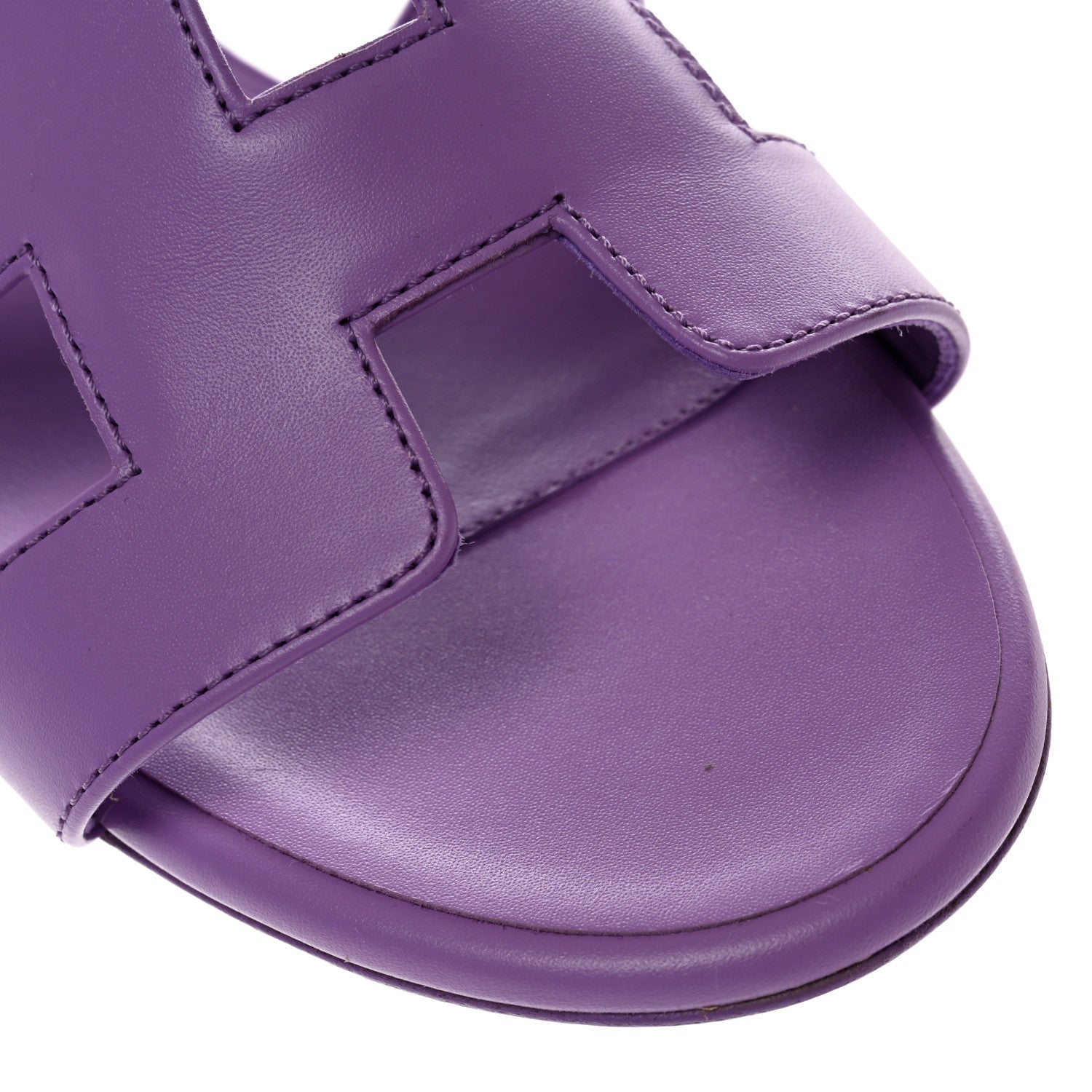 Hermes Calfskin Oasis Sandals 37 Violet 9 of 10