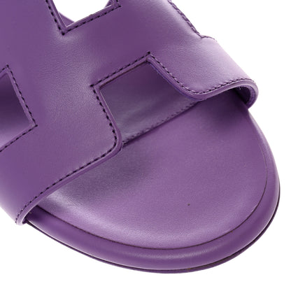 Hermes Calfskin Oasis Sandals 37 Violet 9 of 10